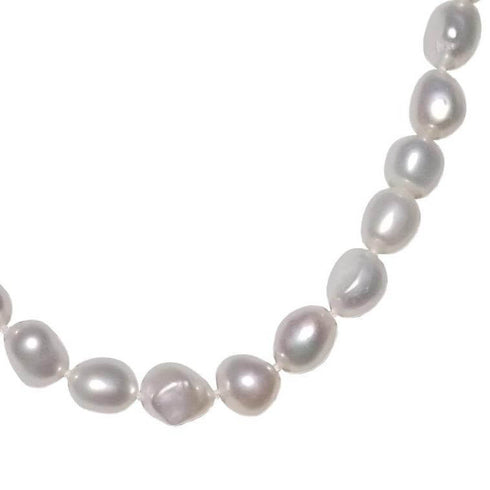 Cultured White Baroque Pearl Necklace